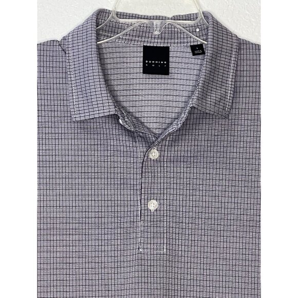 Dunning Golf Shirt Polo Sz L 100% Polyester Long (34”) Easy Care - Picture 2 of 7